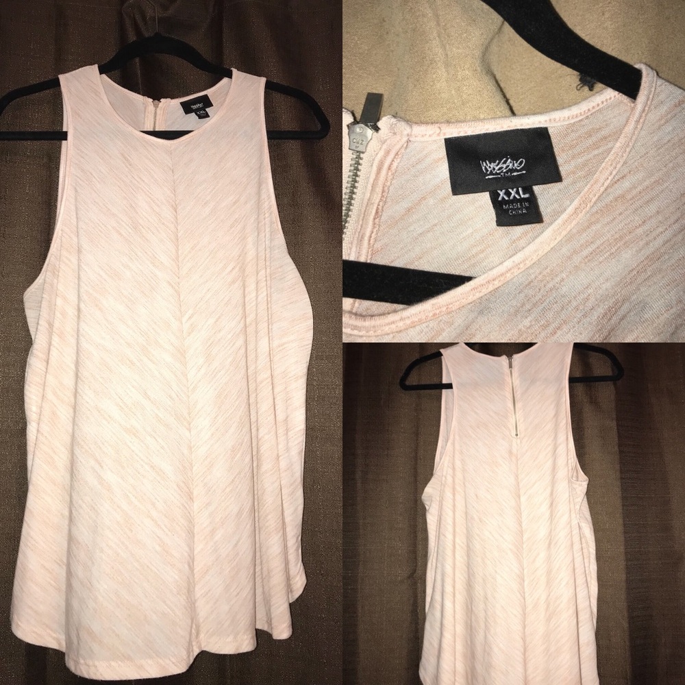 XXL Mossimo, zip up back, pink dress top